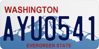 WA license plate AYU0541