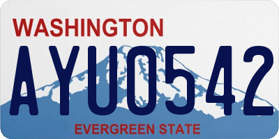 WA license plate AYU0542