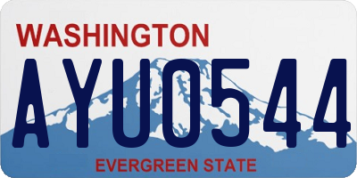 WA license plate AYU0544