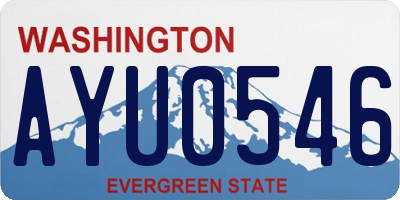 WA license plate AYU0546