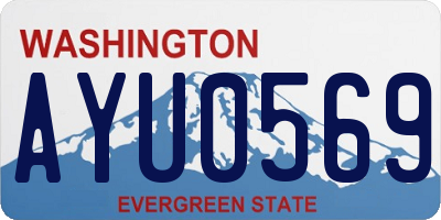 WA license plate AYU0569