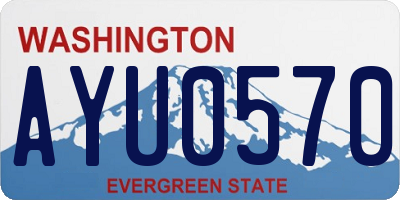 WA license plate AYU0570
