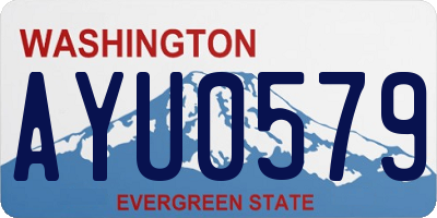 WA license plate AYU0579