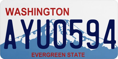 WA license plate AYU0594