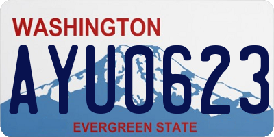 WA license plate AYU0623