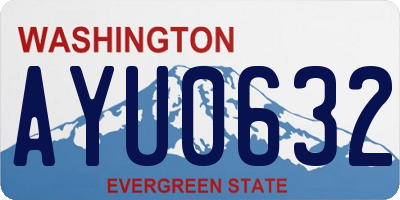 WA license plate AYU0632