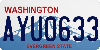 WA license plate AYU0633