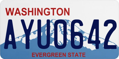 WA license plate AYU0642