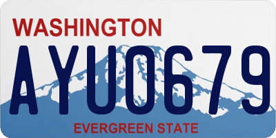 WA license plate AYU0679