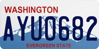 WA license plate AYU0682