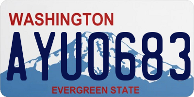 WA license plate AYU0683