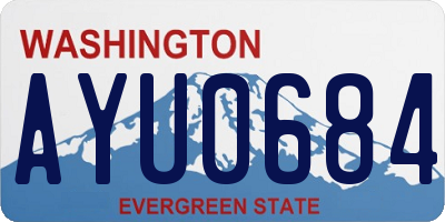 WA license plate AYU0684