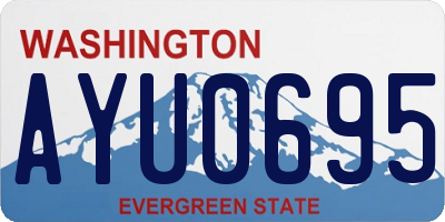 WA license plate AYU0695