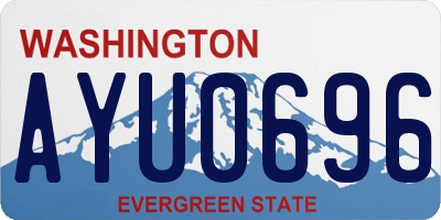 WA license plate AYU0696