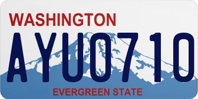 WA license plate AYU0710