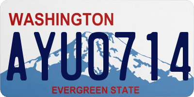 WA license plate AYU0714
