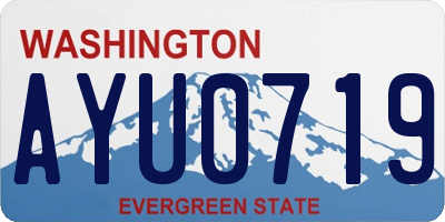 WA license plate AYU0719