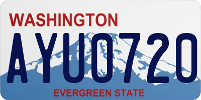 WA license plate AYU0720
