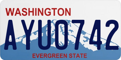 WA license plate AYU0742