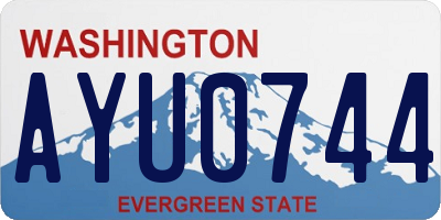 WA license plate AYU0744