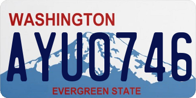 WA license plate AYU0746
