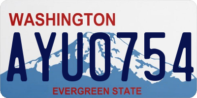 WA license plate AYU0754