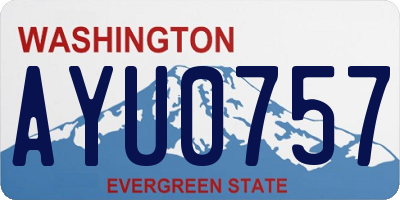 WA license plate AYU0757