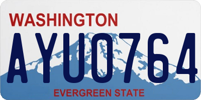 WA license plate AYU0764