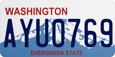 WA license plate AYU0769