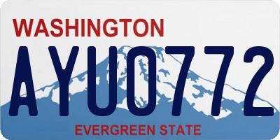 WA license plate AYU0772