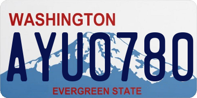 WA license plate AYU0780