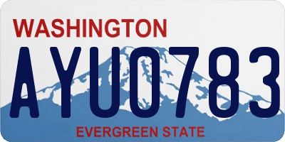 WA license plate AYU0783
