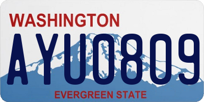 WA license plate AYU0809