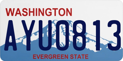 WA license plate AYU0813