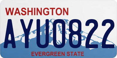WA license plate AYU0822