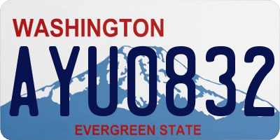 WA license plate AYU0832