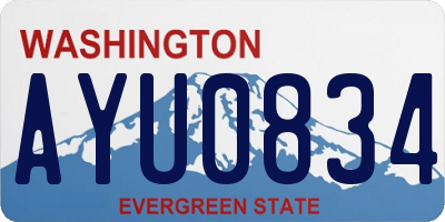 WA license plate AYU0834