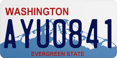 WA license plate AYU0841