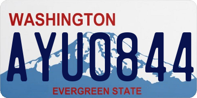 WA license plate AYU0844