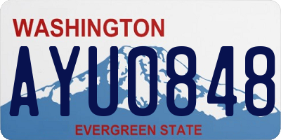 WA license plate AYU0848
