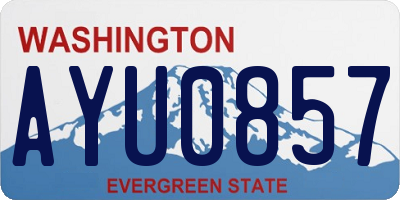 WA license plate AYU0857