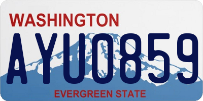 WA license plate AYU0859