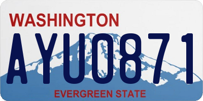 WA license plate AYU0871