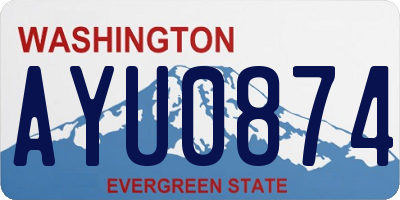 WA license plate AYU0874