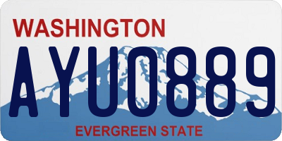 WA license plate AYU0889