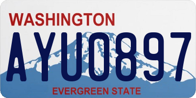 WA license plate AYU0897