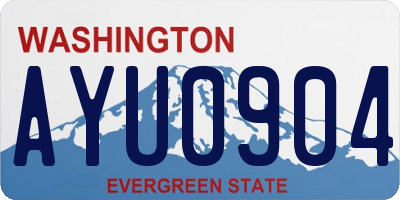 WA license plate AYU0904