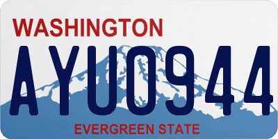 WA license plate AYU0944