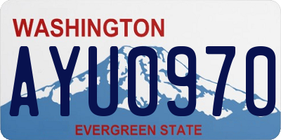 WA license plate AYU0970