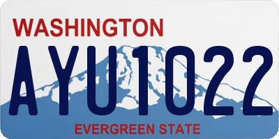 WA license plate AYU1022